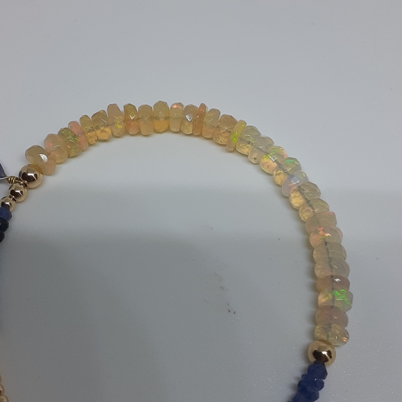 COPY - Opal( welo Ethiopian) blue sapphire tanzanite 24 k - Picture 8 of 8